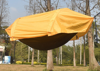 270*140CM 야외 노란색 방수 210T 폴리에스터 휴대용 캠핑 텐트 70D 리프 스톱 나일론 모기 넷 망원경 2인 1 협력 업체