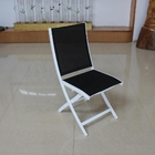 유럽 하얀 폴드형 해변 라운지 의자 PVC 메쉬 등 알루미늄 프레임 협력 업체