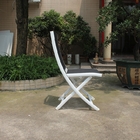 유럽 하얀 폴드형 해변 라운지 의자 PVC 메쉬 등 알루미늄 프레임 협력 업체