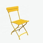야외 노란 접힌 해변 라운지 의자 금속 분말 코팅된 튜브 프레임은 해변 평상복을 접습니다 협력 업체