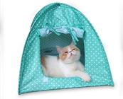 가벼운 화려한 폴리에스테르 방수 고양이 텐트 귀여운 애완용품 43x43x41cm 협력 업체