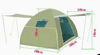 야외 대형 4인용 방수 캠핑 풍선 텐트 실버 코팅 210T 폴리에스터 200*200*150CM 협력 업체