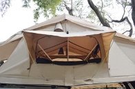 베이지 3 사람 지붕 텐트 143X310X126CM 면 캔버스 자동차 지붕 텐트 협력 업체