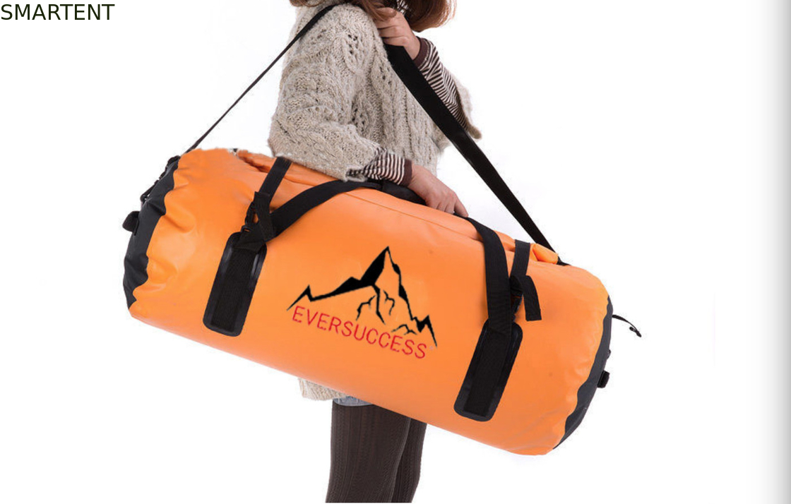 60L 오렌지색 방수 여행 가방 600D 스포츠 더플 가방 대형여행가방 어깨 협력 업체