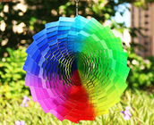 다중 빛깔 UV 인쇄된 정원 강철 바람 방적기계 30*30cm 협력 업체