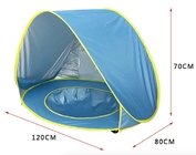 아기 행위 120 Ｘ 80 Ｘ 70CM을 위한 190T 은 콜로이티드 폴리에스테르 팝업 텐트를 맞추어주세요 협력 업체