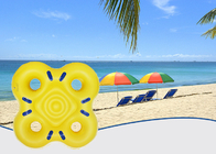 해변 4 사람 수영 풀 관은 노란 PVC 부풀게할 수 있는 야외 가구를 표류시킵니다 협력 업체