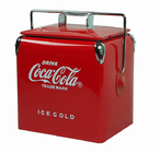 금속 빨간색 옥외 냉각기 상자 주문 휴대용 13L 32x22x36CM 협력 업체