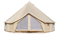 3 Ｘ 2M 야외 야영 덮개 285G 색 베이지색인 면 캔버스 종 모양의 텐트 협력 업체