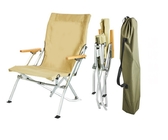 휴대용 분갑 접힌 높은 등 물개 리클라이너 의자 1680D 알루미늄 대나무 팔걸이 협력 업체