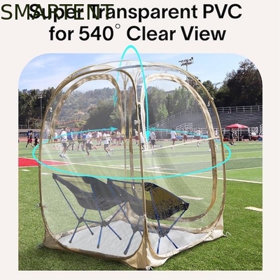 50*50*62'인치 외관 PVC 투명 방수 단층 유리섬유 프레임 팝업 스포츠 텐트 자외선 보호 협력 업체