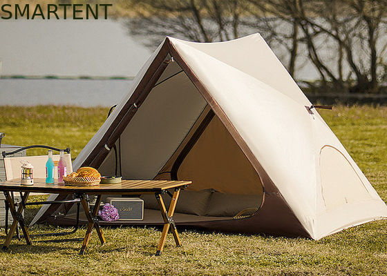 150X200X130CM 야외 휴대용 방수 PU2000MM 코팅 210T 폴리에스터 삼각형 모양 디자인 팝업 캠핑 텐트 완전 자동 빠르게 열 수있는 해변 천장 협력 업체