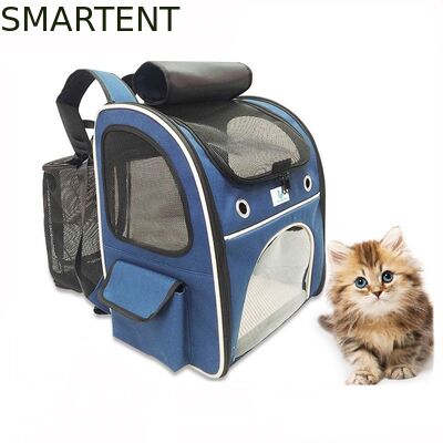 Washable Blue Polyester Oxford Expandable Pet Rucksack Travel Bag Durable Non Toxic Ideal For Indoor Outdoor Pet Owners Needing Safe And Easy To Clean Travel Gear 협력 업체