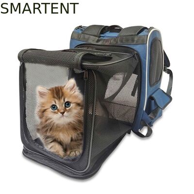 Washable Blue Polyester Oxford Expandable Pet Rucksack Travel Bag Durable Non Toxic Ideal For Indoor Outdoor Pet Owners Needing Safe And Easy To Clean Travel Gear 협력 업체