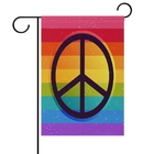 100D 폴리에스테르 열 전도 맞춘 해변가 식별 깃발 무지개 게이 프라이드 정원 배너 협력 업체
