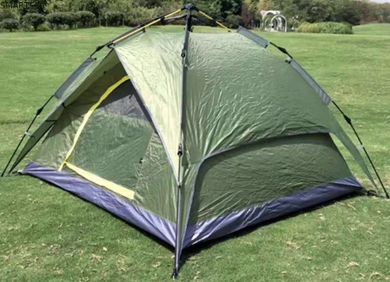 210*210*135cm 자동 유리섬유 막대 수질성 PU2000mm 코팅 녹색 190T 폴리에스터 비질성 야외 캠핑 텐트 협력 업체
