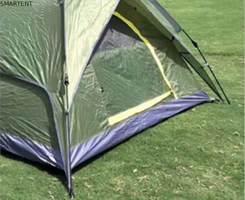 210*210*135cm 자동 유리섬유 막대 수질성 PU2000mm 코팅 녹색 190T 폴리에스터 비질성 야외 캠핑 텐트 협력 업체