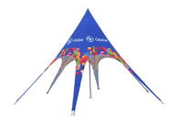 옥외 광고 스타 모양이 형성된 텐트 600D 옥스퍼드 3X3M 그을음 막대기 항발화성 승화 협력 업체