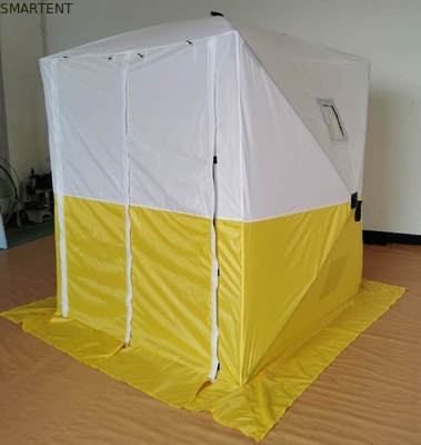 200*200*200MM 야외 듀얼 컬러 방수 PU 코팅 200D 폴리에스터 옥스포드 접이식 섬유 텐트 팝업 작업 텐트 협력 업체