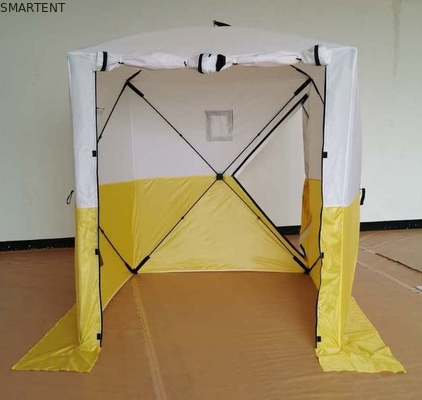 200*200*200MM 야외 듀얼 컬러 방수 PU 코팅 200D 폴리에스터 옥스포드 접이식 섬유 텐트 팝업 작업 텐트 협력 업체