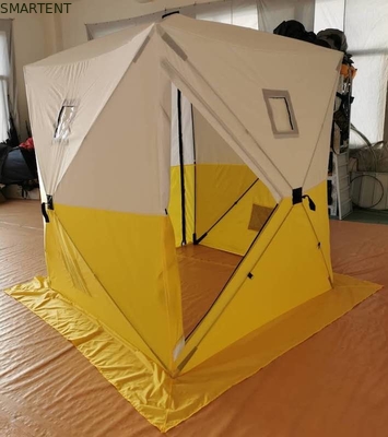 200*200*200MM 야외 듀얼 컬러 방수 PU 코팅 200D 폴리에스터 옥스포드 접이식 섬유 텐트 팝업 작업 텐트 협력 업체