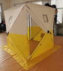 200D 폴리에스테르 옥스퍼드 야외 야영은 PU 코팅된 팝업 작업 텐트 하얀 노랑색을 텐트로 덮습니다 협력 업체