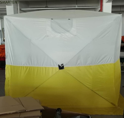 235*235*200MM 야외 낚시 쉼터 PU 코팅 200D 폴리에스터 옥스포드 유리섬유 듀얼 컬러 캠핑 텐트 협력 업체