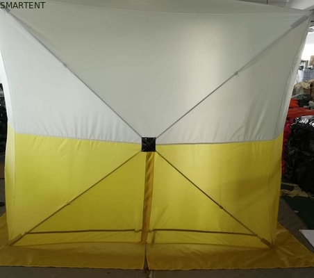 235*235*200MM 야외 낚시 쉼터 PU 코팅 200D 폴리에스터 옥스포드 유리섬유 듀얼 컬러 캠핑 텐트 협력 업체