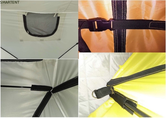 235*235*200MM 야외 낚시 쉼터 PU 코팅 200D 폴리에스터 옥스포드 유리섬유 듀얼 컬러 캠핑 텐트 협력 업체