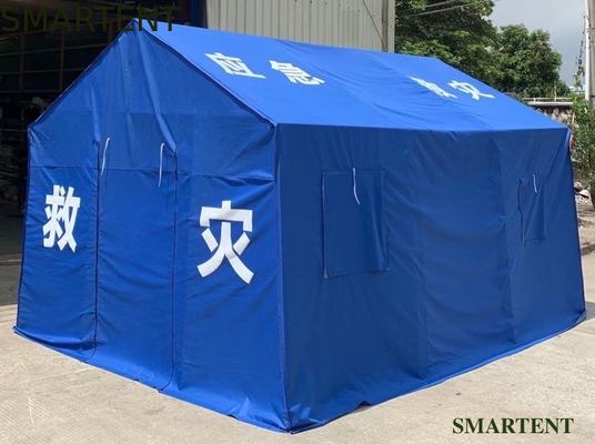 구입하다 푸른 재난구호 텐트 옥스퍼드 철골 튜브 프레임 야외 행사 텐트 일시적 차폐재 3X4M 온라인 제조