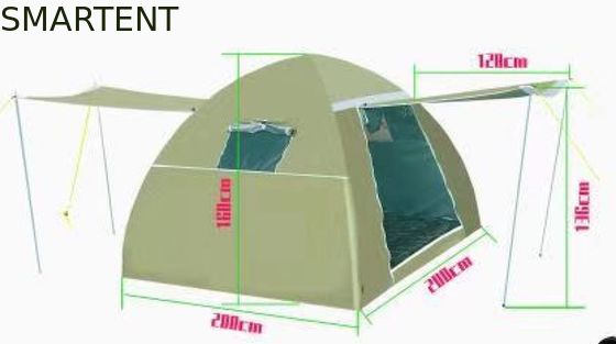 주문 큰 4 사람 부풀게할 수 있는 야외 텐트 은은 210T 돔 공기 텐트 200X200X150CM을 콜이티드 온라인 제조