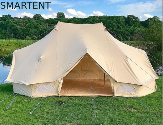 구입하다 400X600X300CM 베이지색인 면 캔버스 야외 야영은 황제 종 모양의 텐트 단일층을 텐트로 덮습니다 온라인 제조
