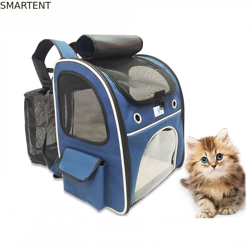 Washable Blue Polyester Oxford Expandable Pet Rucksack Travel Bag Durable Non Toxic Ideal For Indoor Outdoor Pet Owners Needing Safe And Easy To Clean Travel Gear 협력 업체