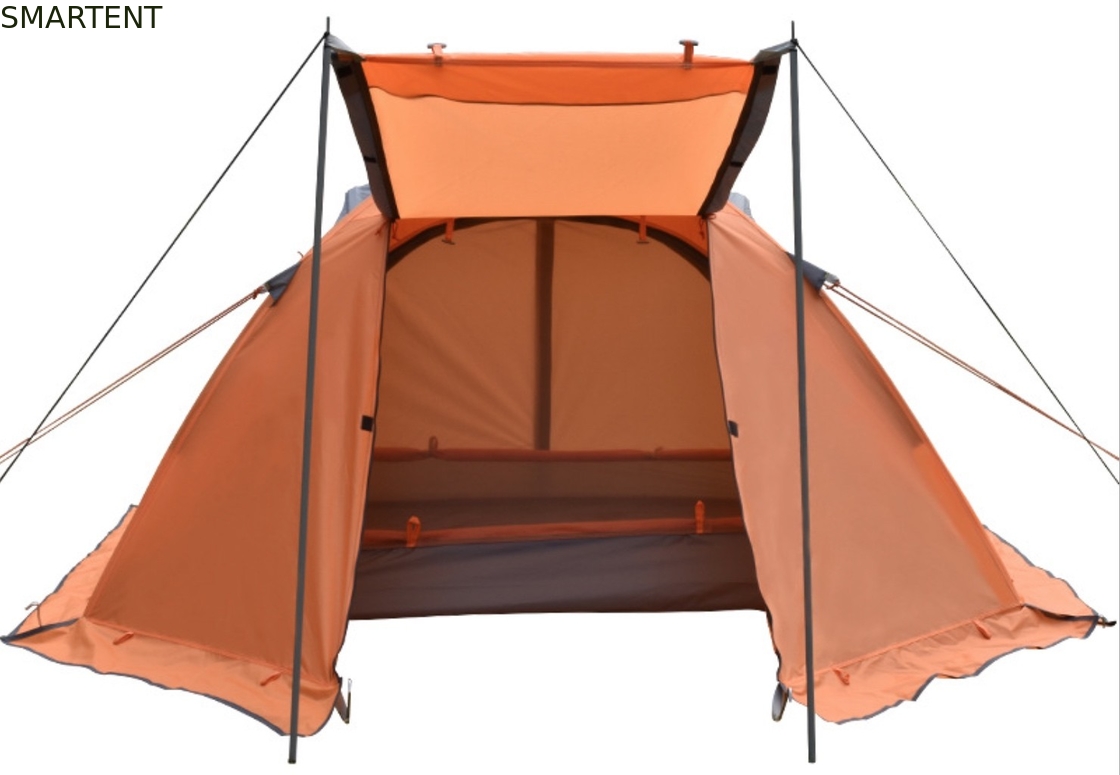 방수 2 내지 3 사람 야외 야영 텐트 210D 폴리에스테르 찢어지는 것을 막도록 가공된 코팅된 PU3500+ 협력 업체
