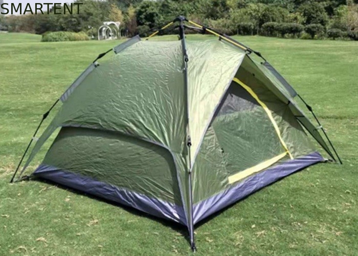 210*210*135cm 자동 유리섬유 막대 수질성 PU2000mm 코팅 녹색 190T 폴리에스터 비질성 야외 캠핑 텐트 협력 업체