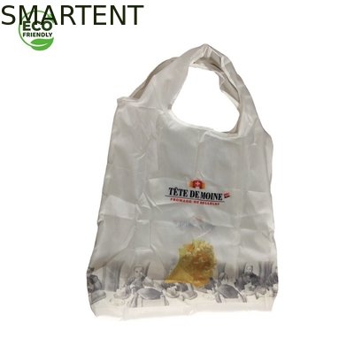 60 Ｘ 44CM 맞춘 프린팅 Eco 우호적 부속물 RPET 210T 쇼핑 가방 화이트 색